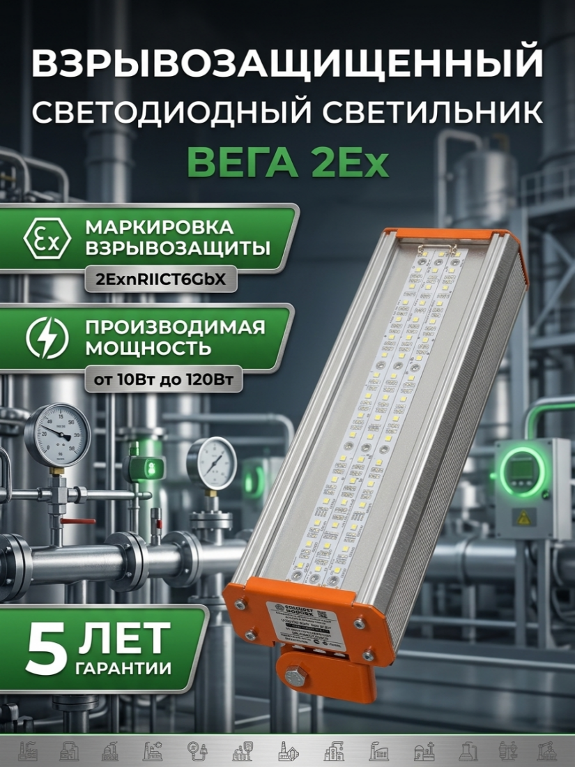 Светильник светодиодный взрывозащищенный Вега 50 2ЕХ